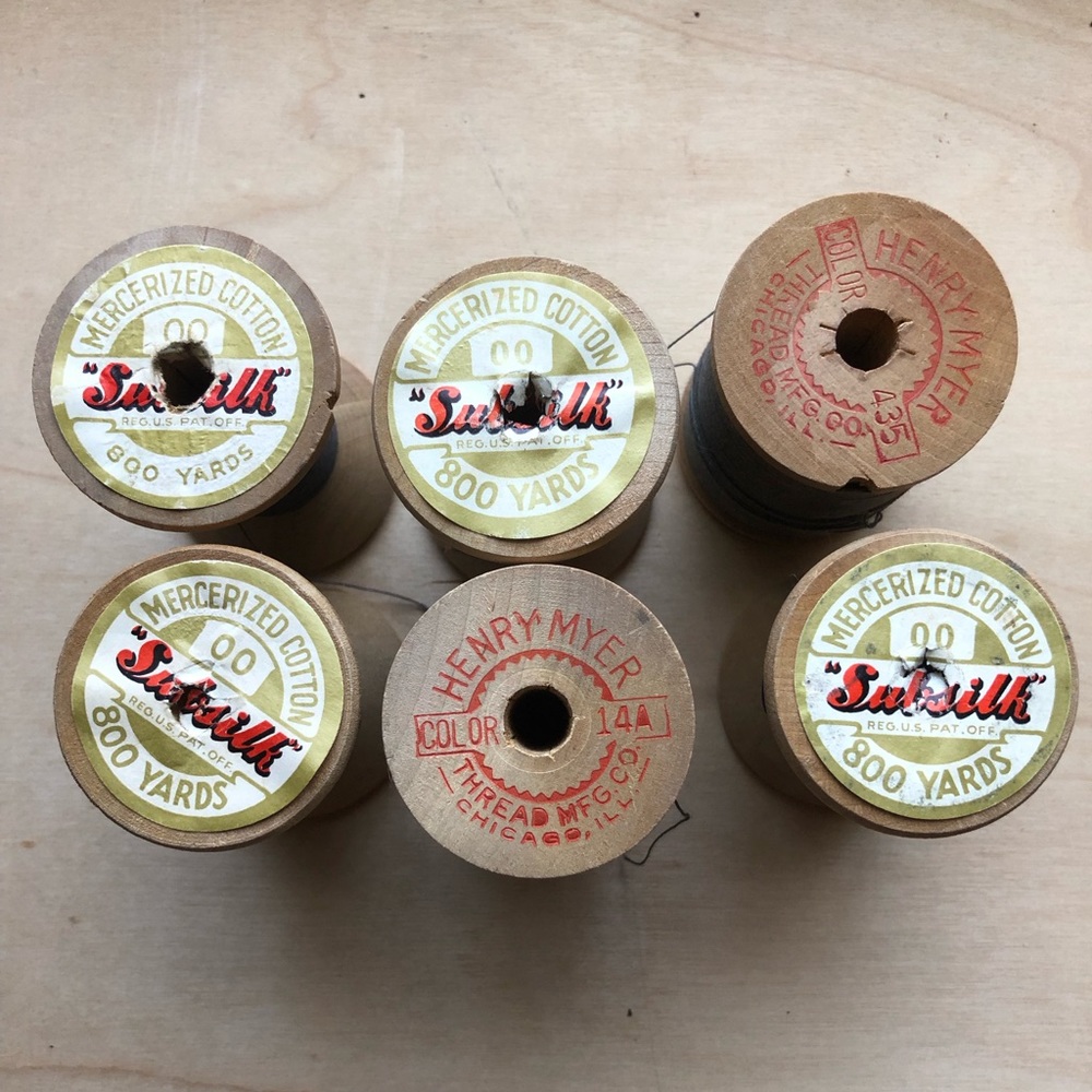 Vintage Henry Myer Wood Thread Spools